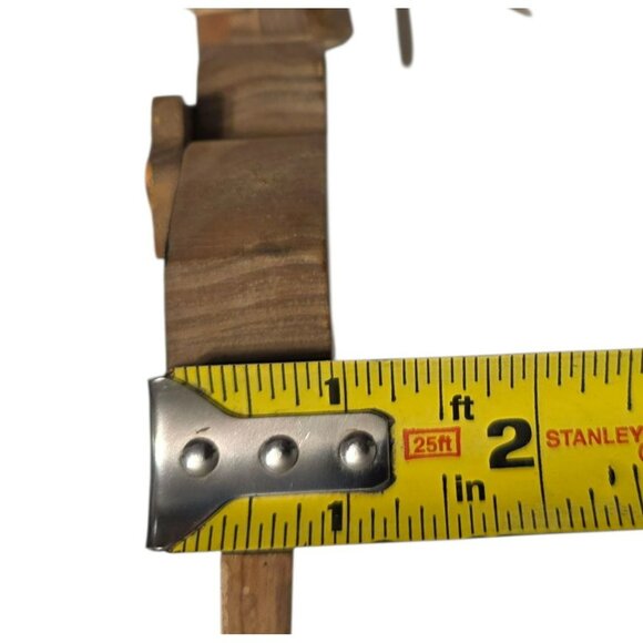 VTG Harvest Greetings Witch Wood Sign Fall Autumn Folk Art Rustic Crazy Mountain - Picture 8 of 8